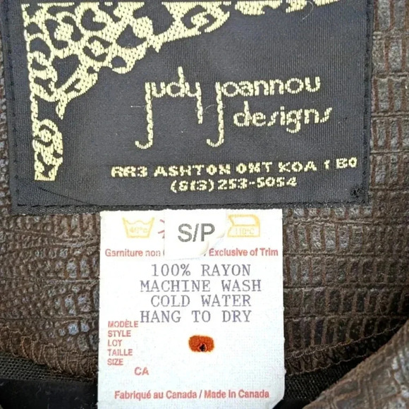 🍁Vintage Judy Joannou Faux Snakeskin Jacket - Picture 7 of 7